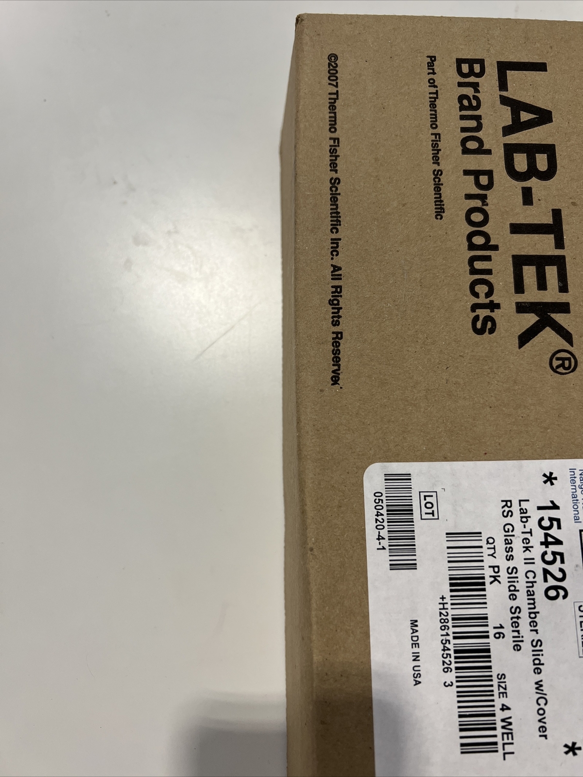 Nalge Nunc® Lab-Tek™ II Chamber Slide™ w/Cover RS Glass Slide Sterile