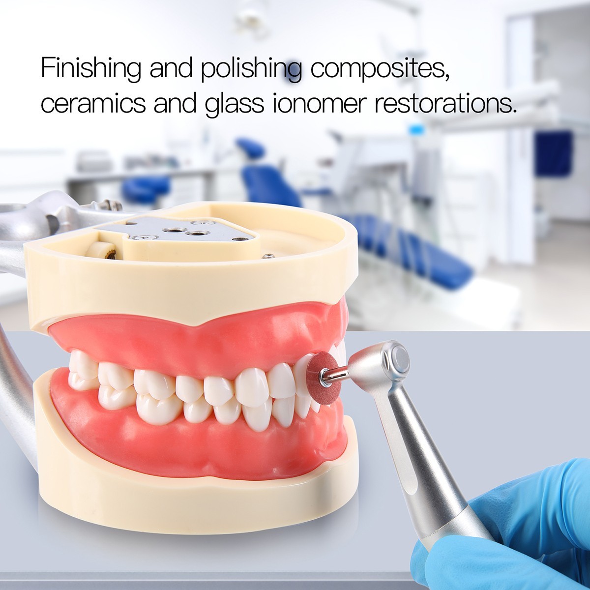 40 discs Dental Composite Finishing Polishing+RA2.35mm Mandrel 135℃ Autoclavable
