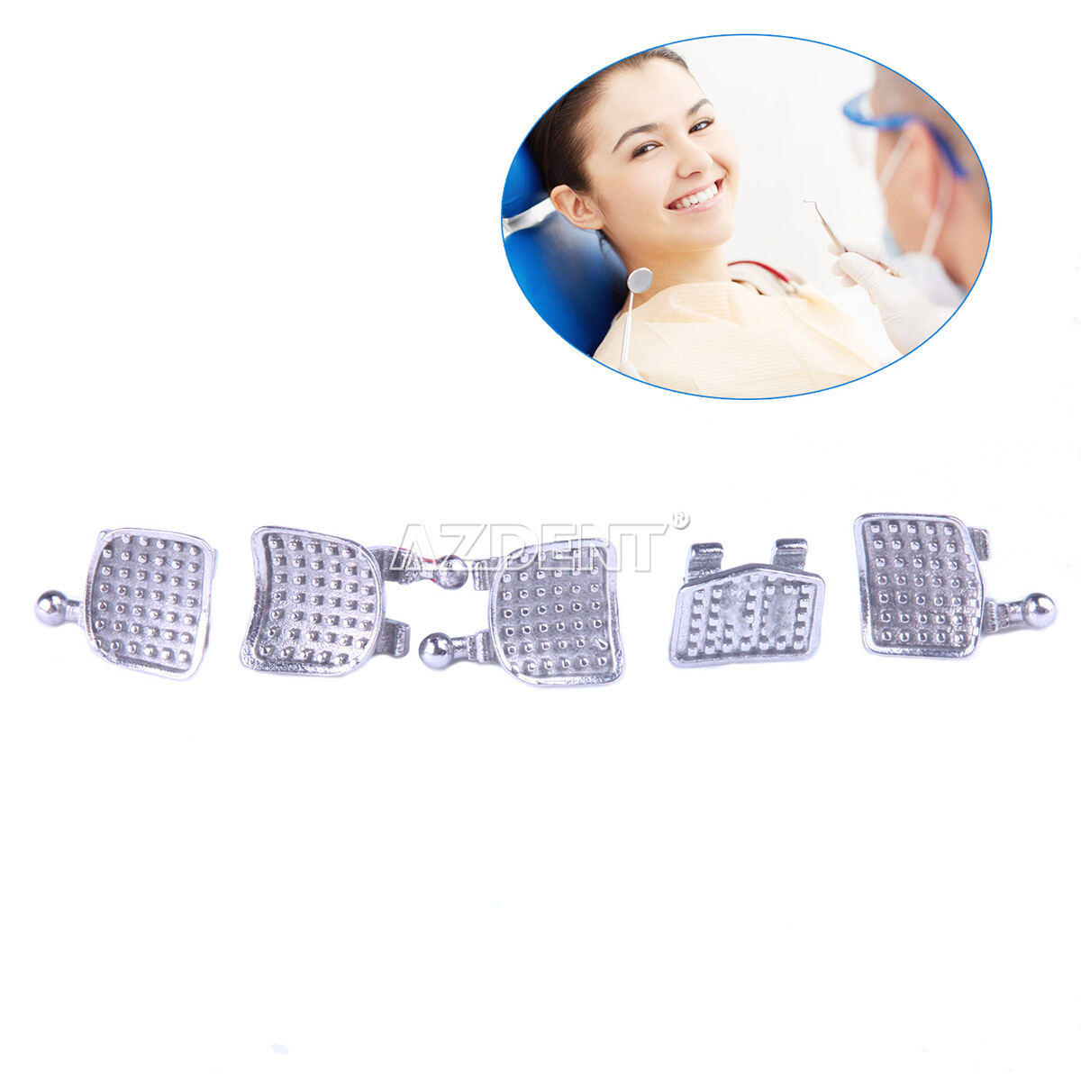 AZDENT Dental Ortho MIM Monoblock Brackets Braces Mini Roth/MBT 022/018 Hk 3/345