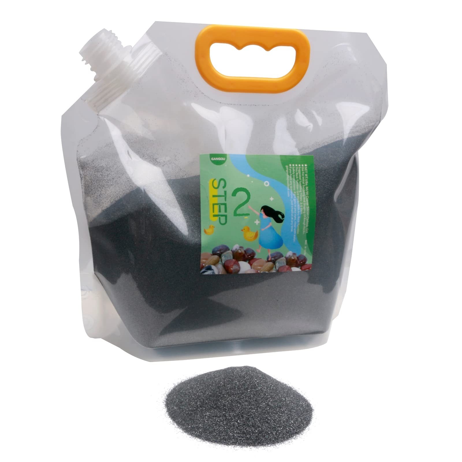 5 lbs Tumbler Media Grit,Step 2 Rock Polishing Grit Media, Works with Any Roc…