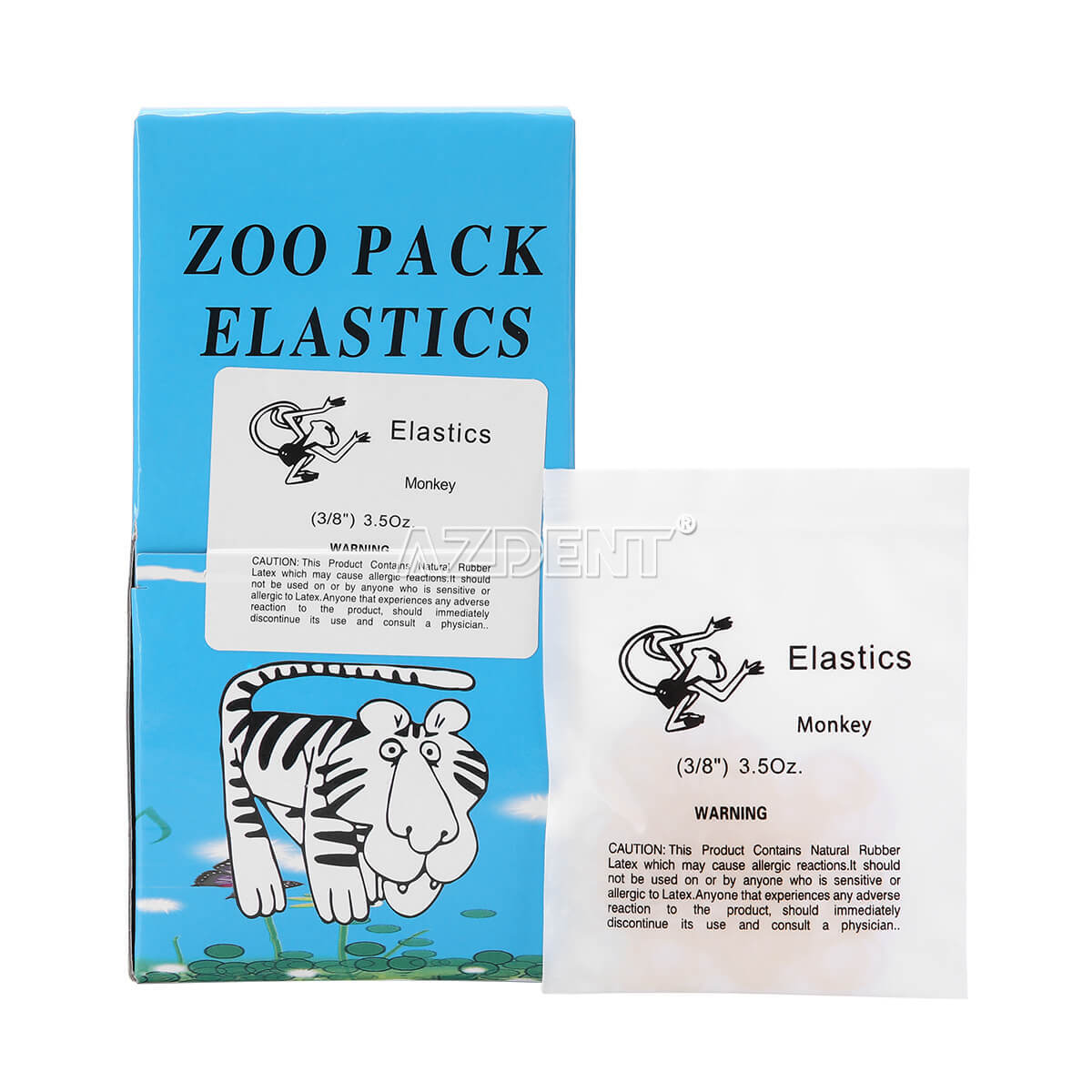 5000 piezas AZDENT Bandas goma elásticas de látex para ortodoncia Dental 3.5 OZ