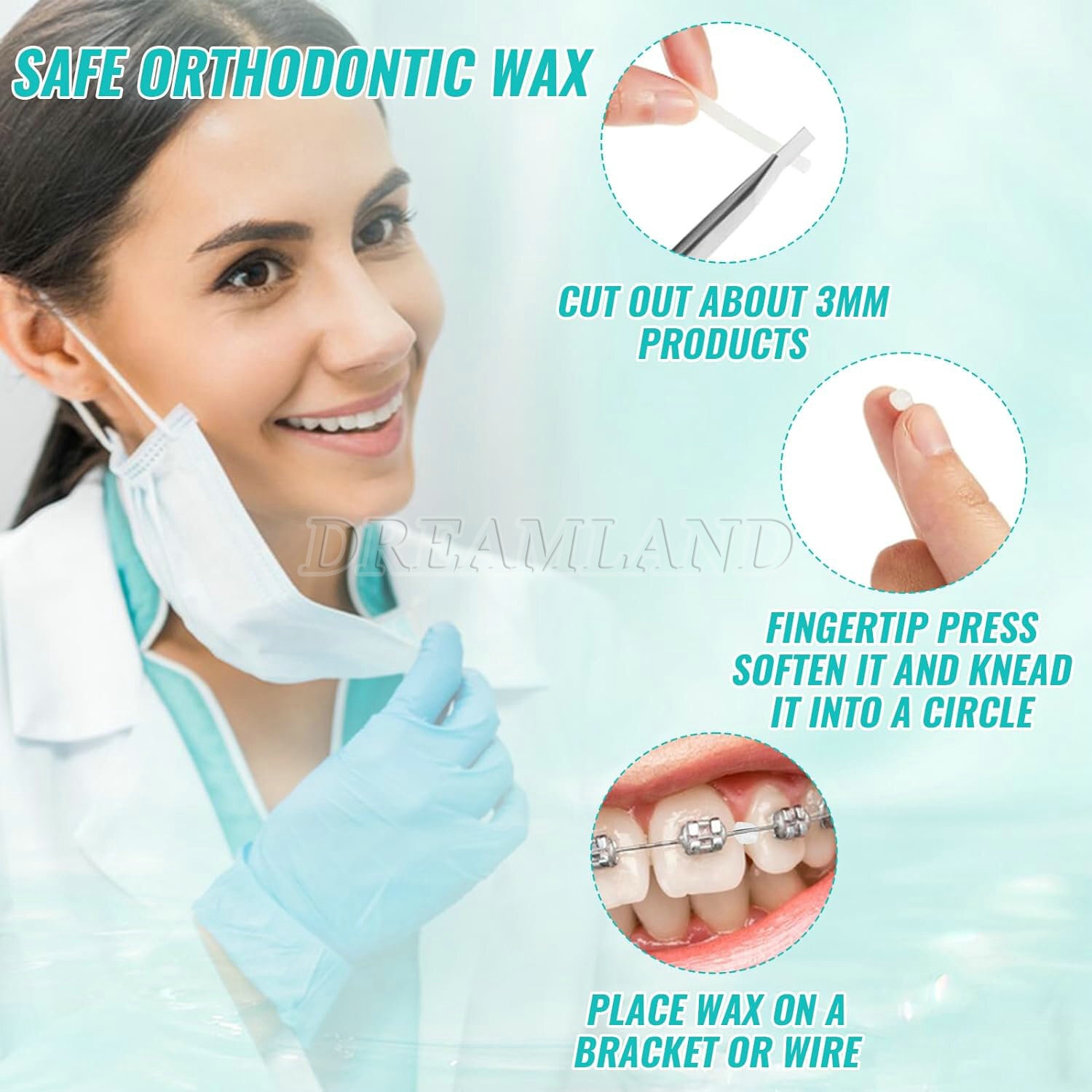 10 /20/ 50 Pack Orthodontic Wax – Relief for Braces Irritation Scent & Unscented