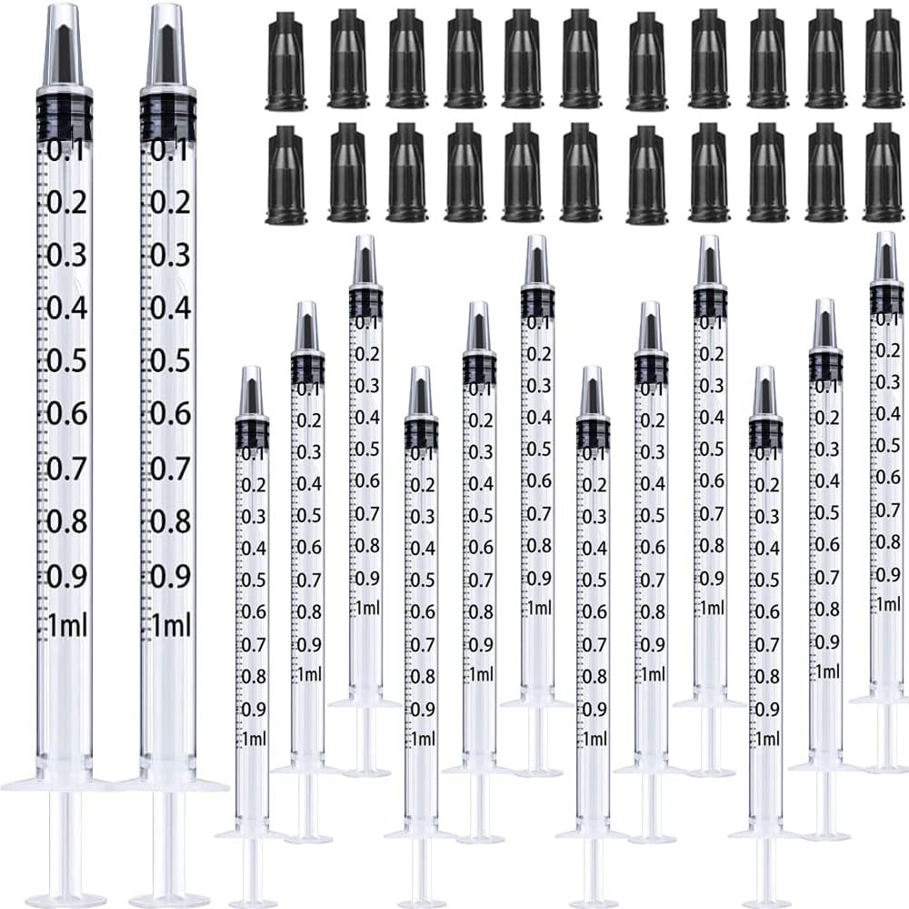 1Ml Syringes with Caps (Pack of 100)