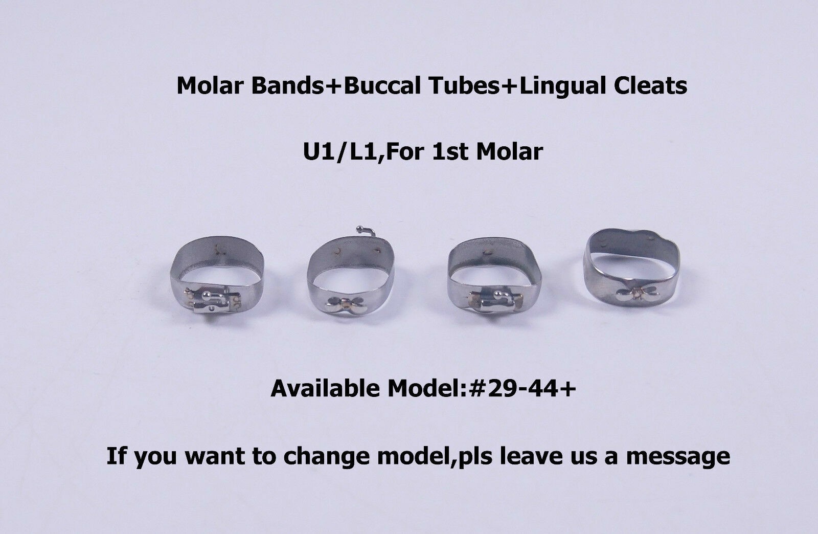 Dental Orthodontic 1st Plain Molar Bands #29-44+ Buccal Tubes Cleats Roth 022
