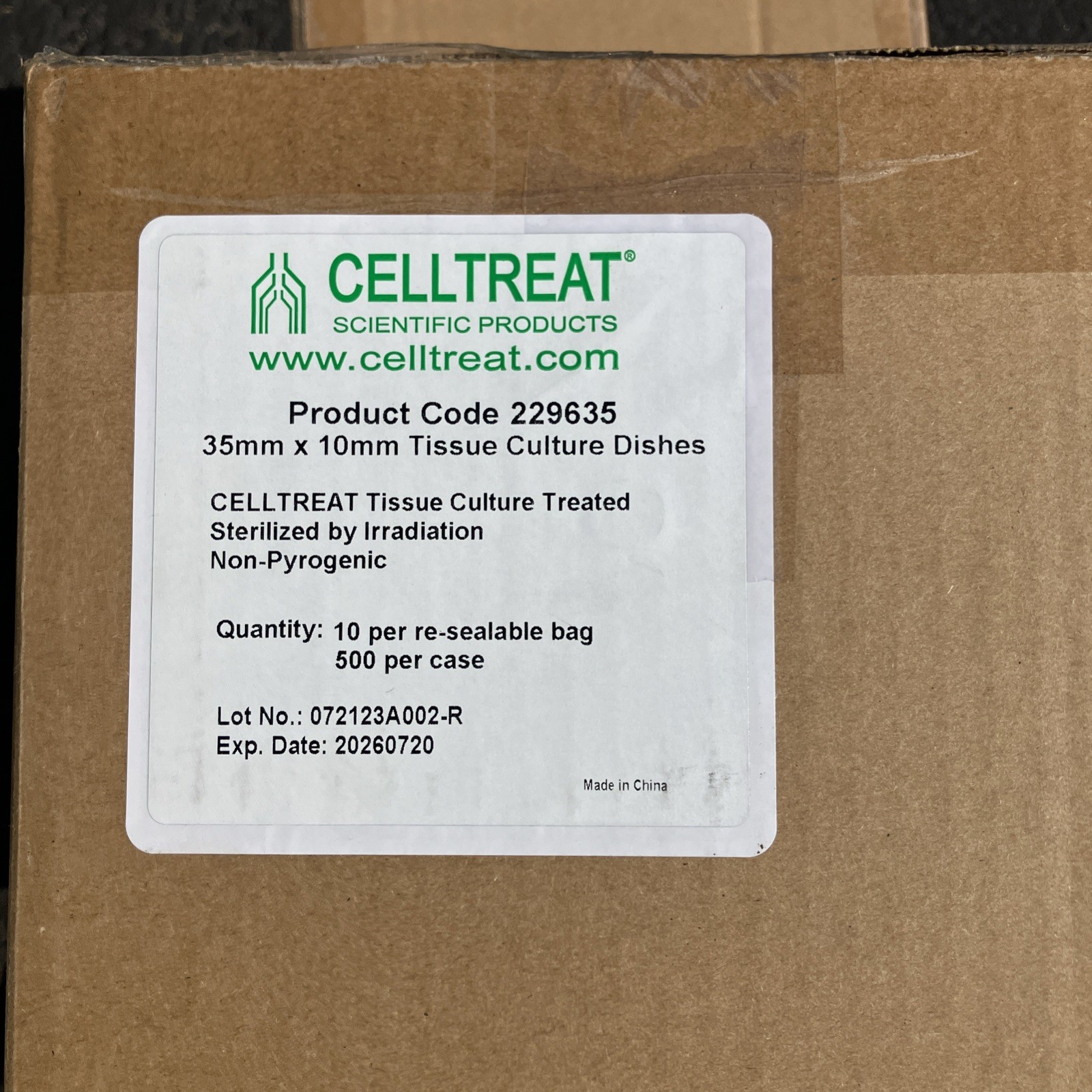 NEW CELLTREAT # 229635 Tissue Culture Treated Dishes 35mm x ñ
