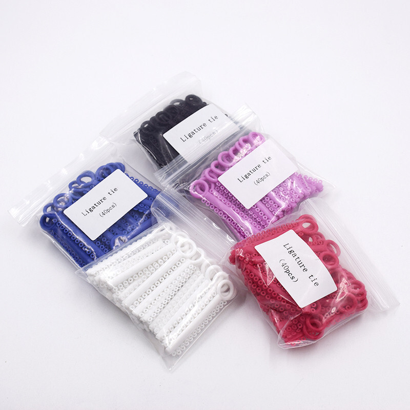 1040Pcs/Bag Dental Orthodontic Super Elastic Ligature Ties Rubber Bands 37 Color
