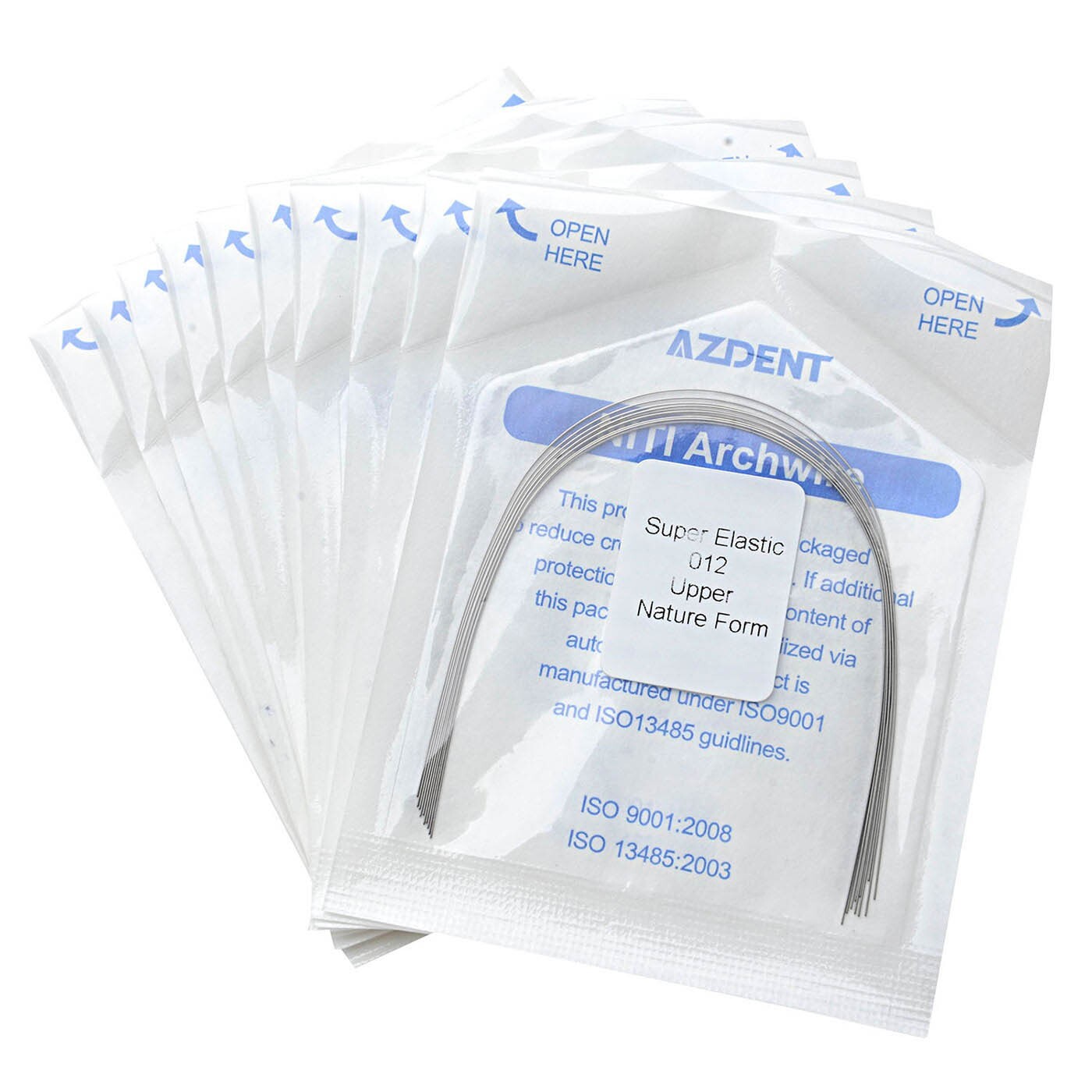 100pcs Dental Ortho Super Elastic NITI Arch Wire Round Ovoid/Natural Form/Square