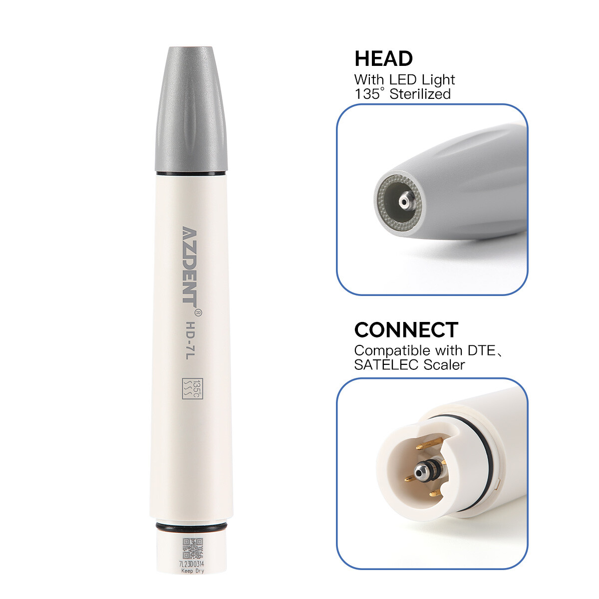 Dental Ultrasonic Piezo Scaler Handpiece LED Fit Woodpecker/EMS/SATELEC 135°
