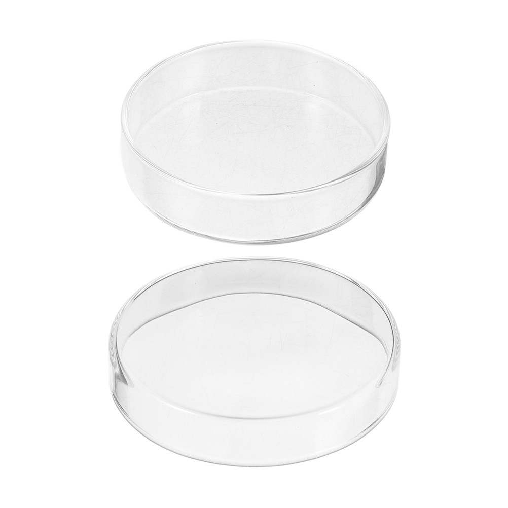 1 Set Reusable Glass Petri Dishes for Laboratory Culture with Clear Visibility