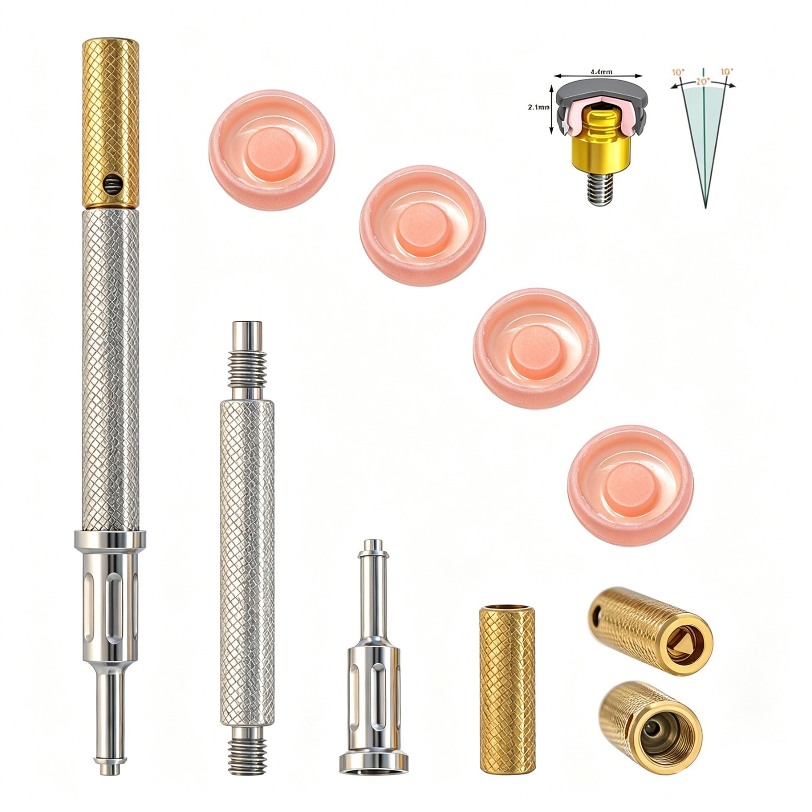 US Implant Universal 2.4lbs Retention Cap Insertion Extraction Remove Core Tool