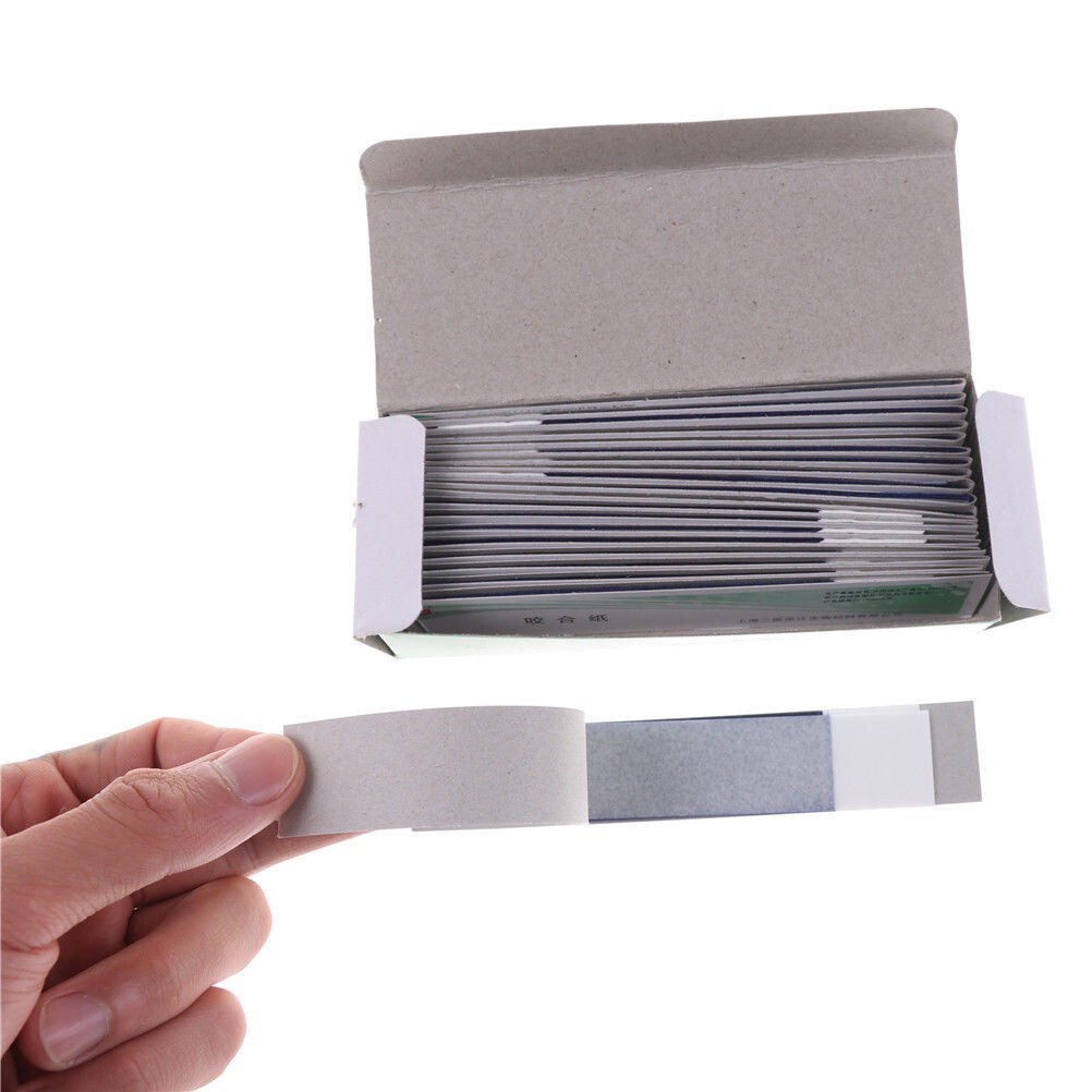 20 Books Dental Articulating Paper Practical Soft Thin Strips Paper Blue 20Boxes