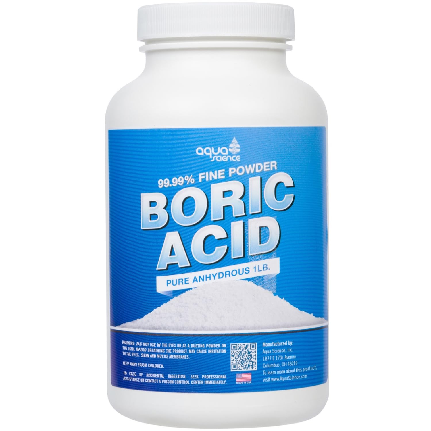 Aqua Science Boric Acid Powder – 1lb, 99.9%