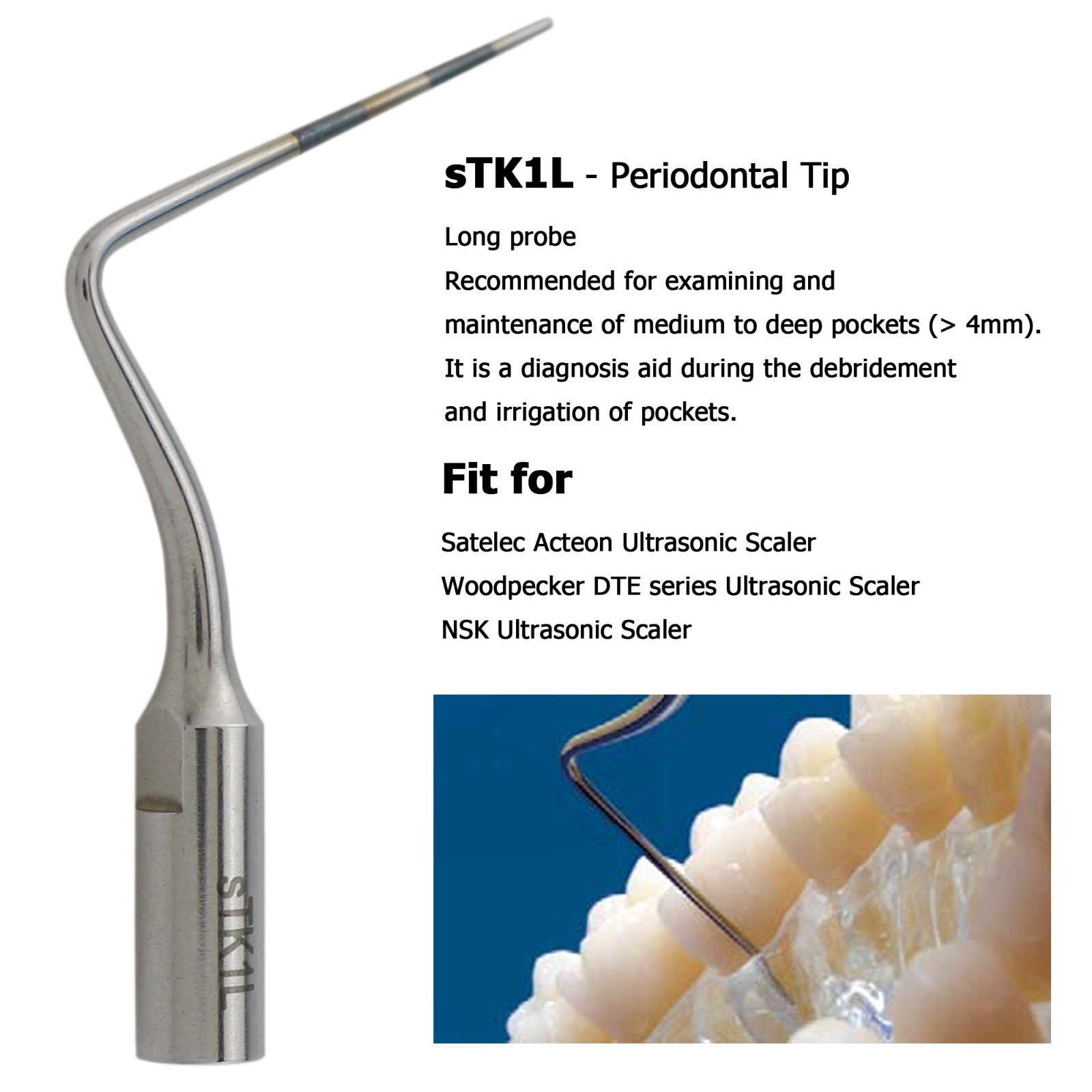 Dental Satelec ACTEON Suprasson P5 Piezo Handpiece Ultrasonic Scaler Tips H3 1S