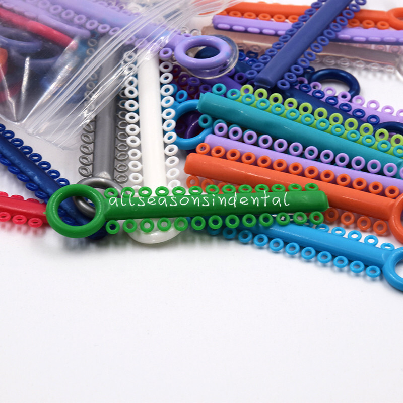 1040 Pcs/Pack Dental Orthodontic Ligature Ties Elastic Rubber Bands 37 Colors