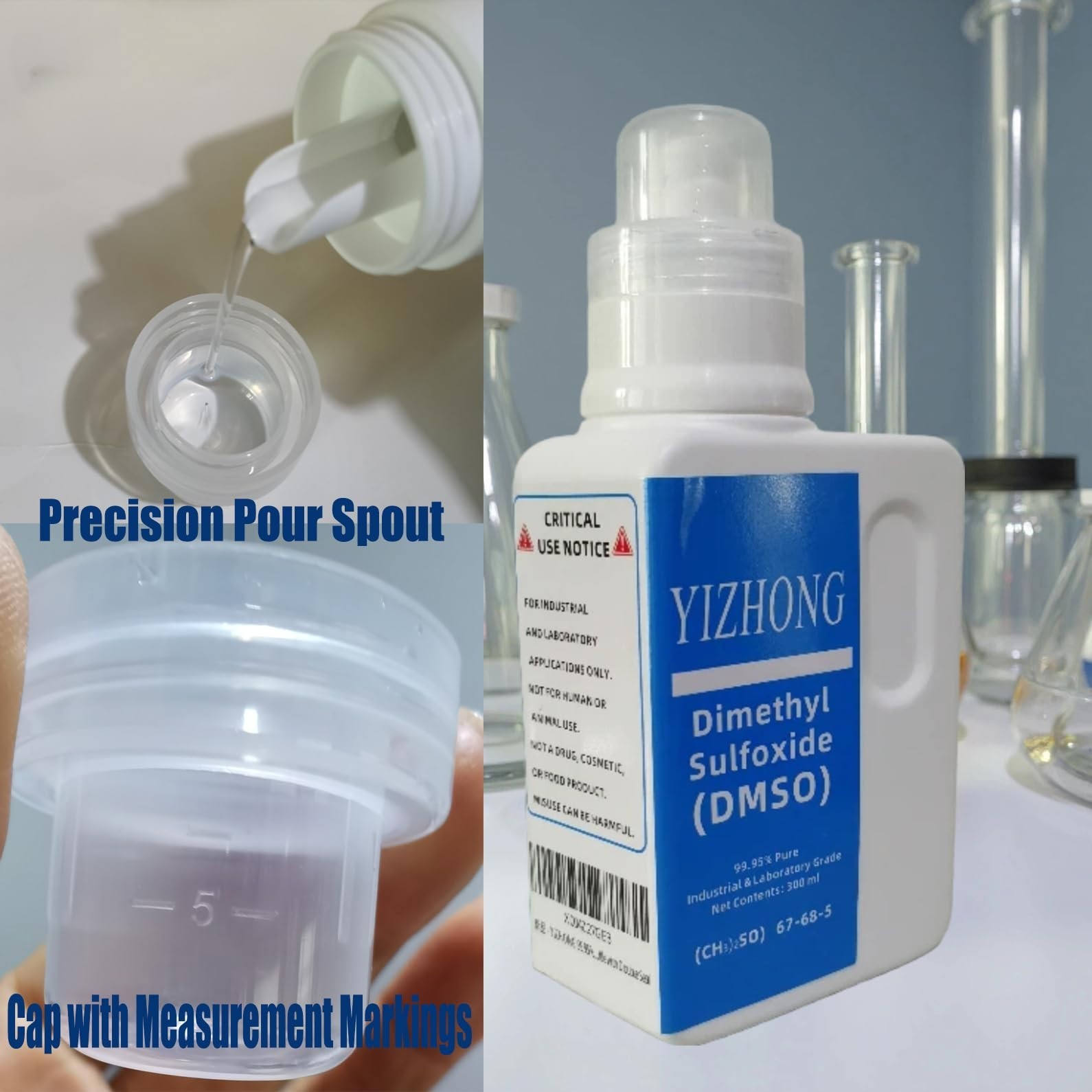 99.95% Pure Dimethyl Sulfoxide (DMSO) – Industrial & Lab Grade Solvent, 300ml