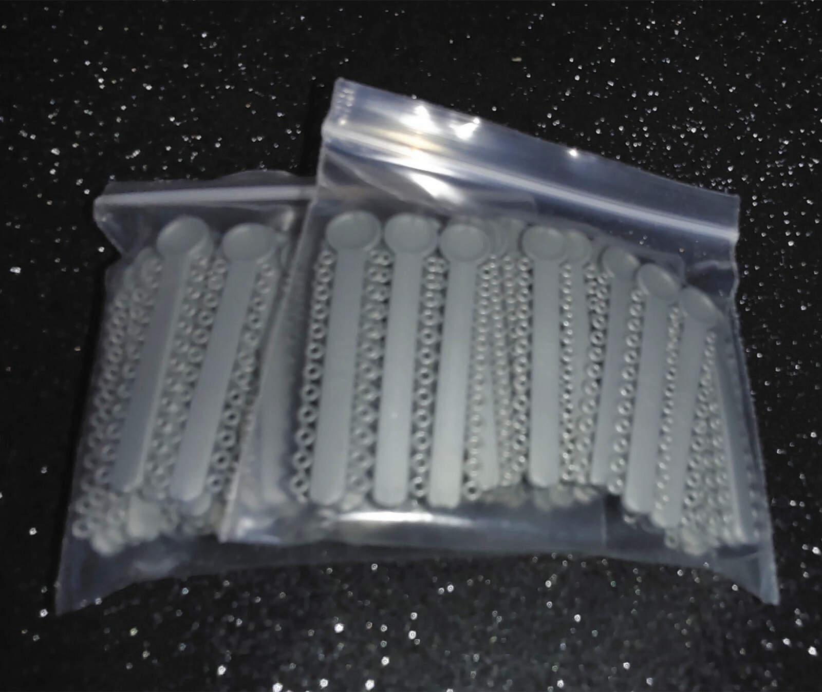 2 Packs Dental Gray Elastic Ligature Ties Rubber Bands Sliver Grey 1008Pcs/Pack