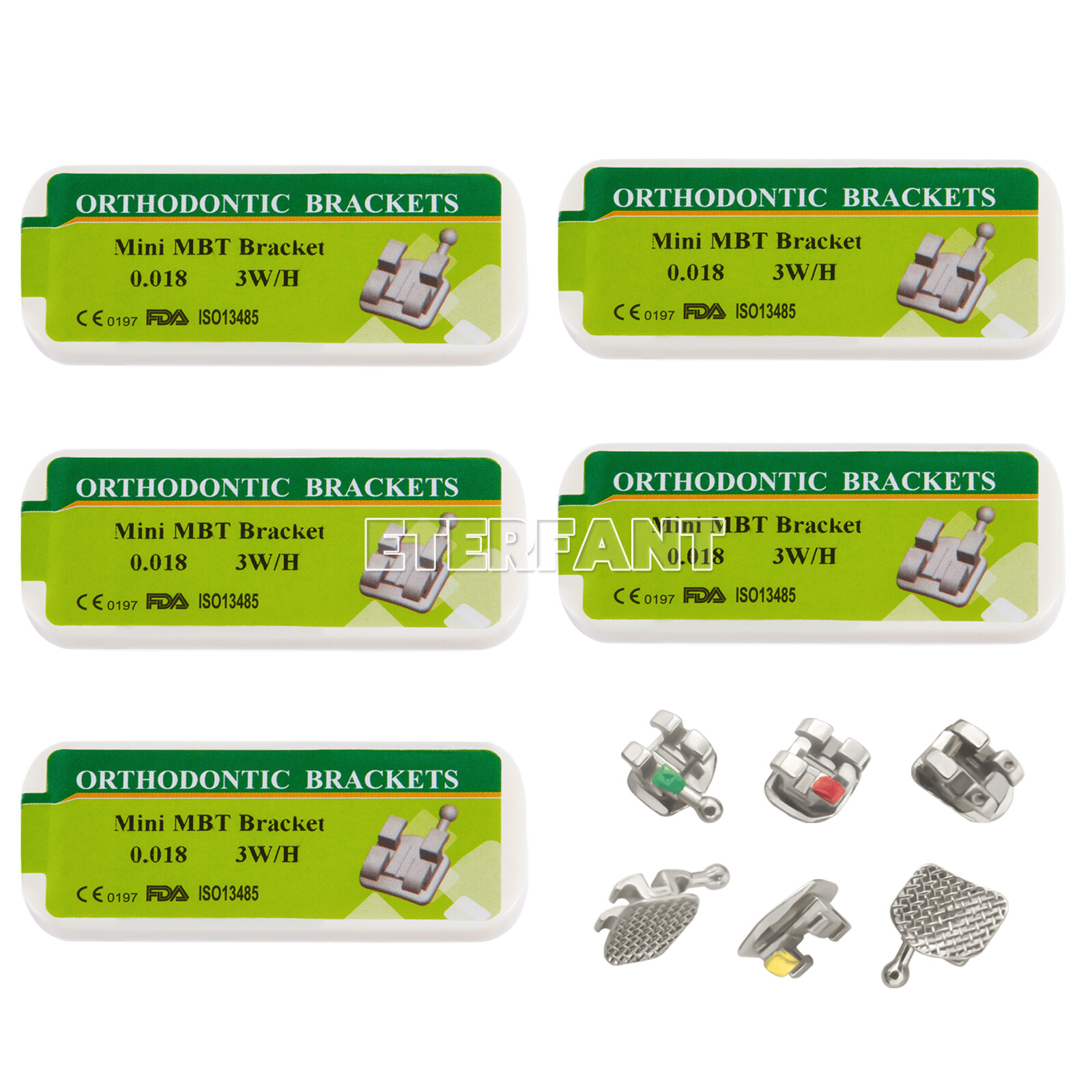 ETERFANT Dental Ortho 1040PCs Ligature Ties Elastic Rubber Bands/Bracket Braces