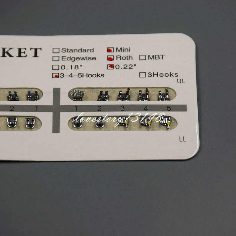 10/20/50 Packs Metal Separable Dental Orthodontic Mini 018/022 Bracket Hook