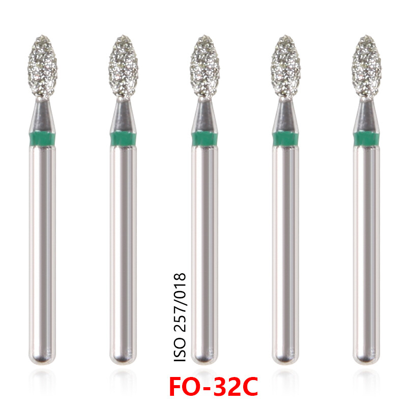 10 packs Dental Diamond Burs drill FG for High Speed turbine Handpiece FO-32C