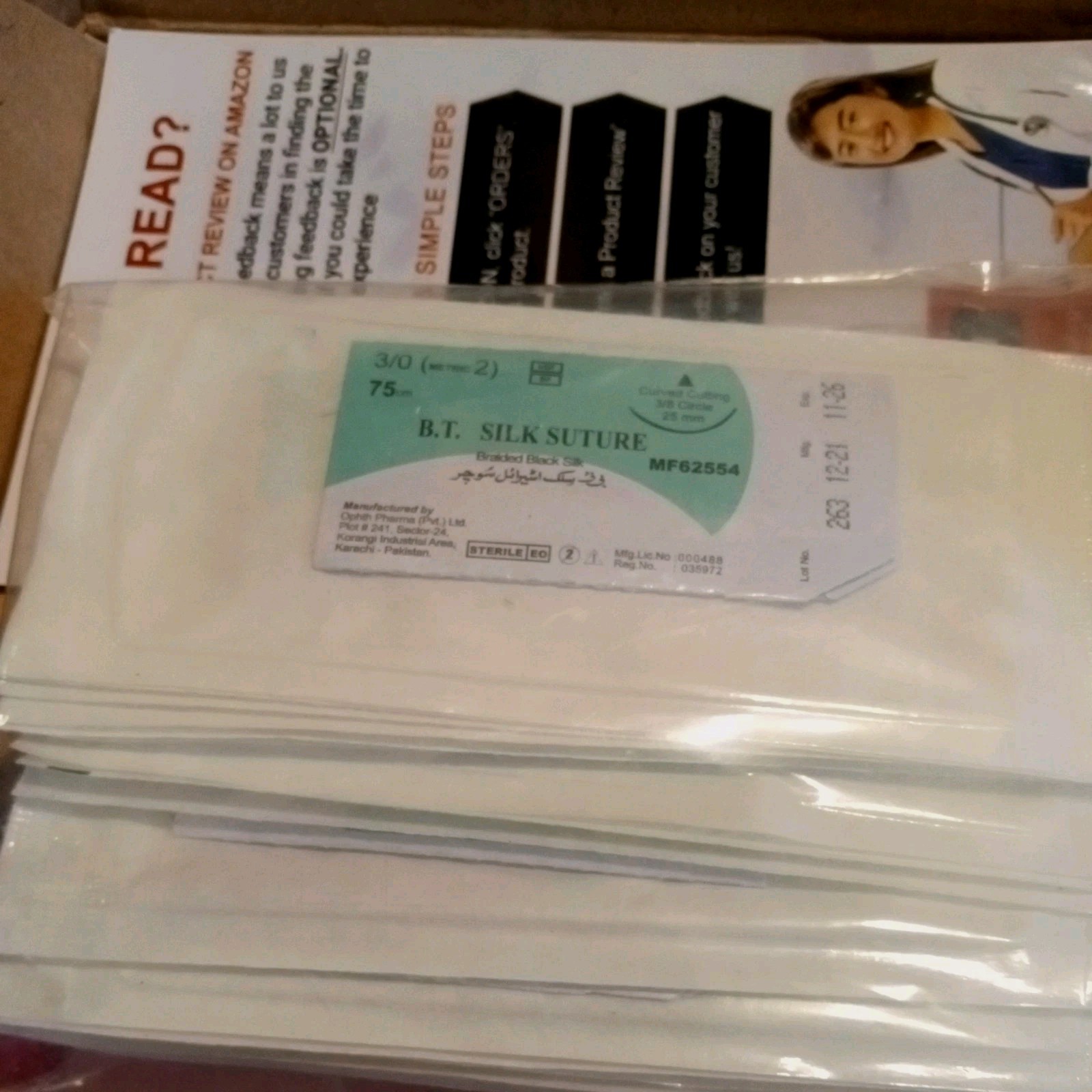 LOT 2+ Practice Suture Kit Sets Medical Veterinary Student Training total 52 pc
