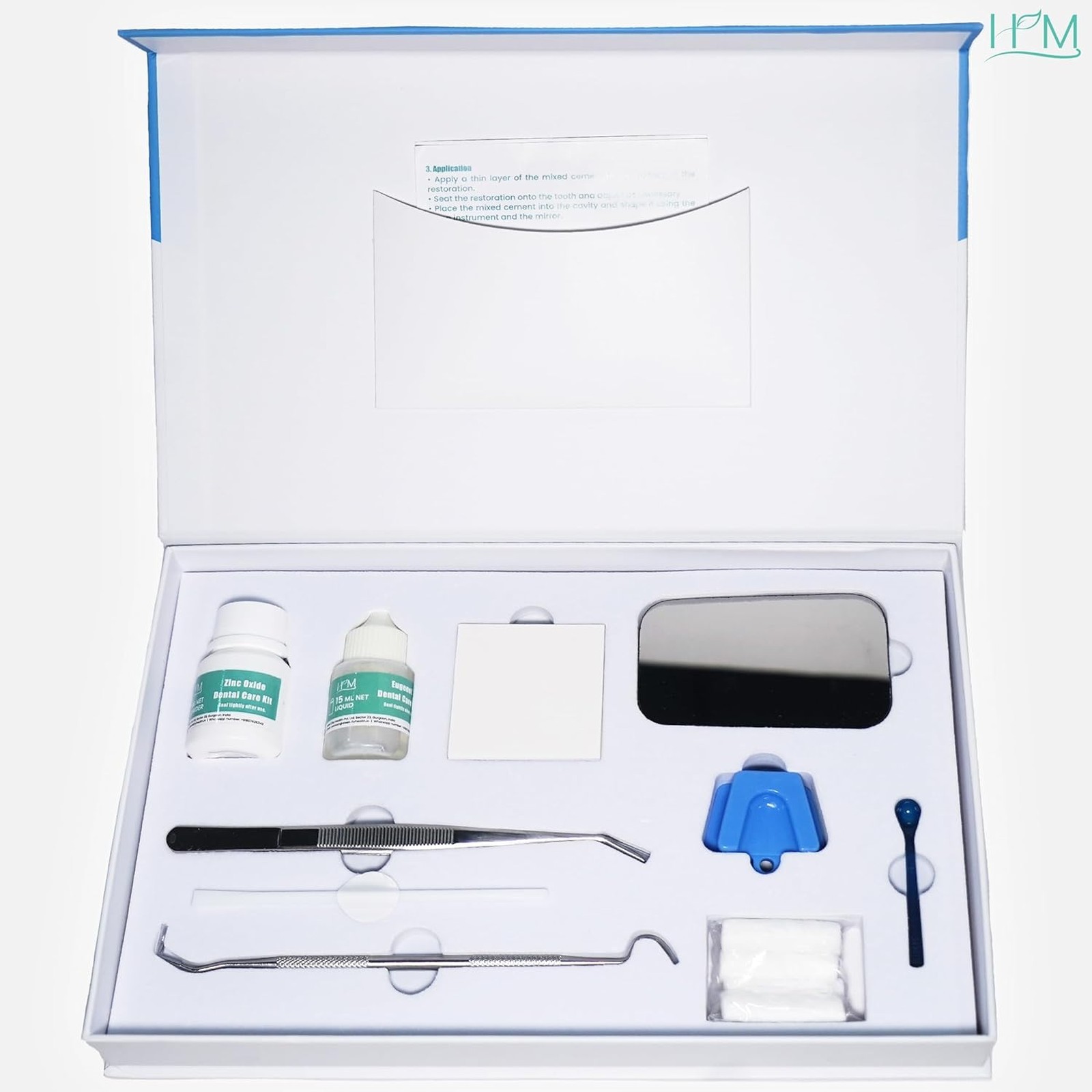 Dental Cement Kit Zinc Oxide Eugenol for Crown Filling Bridge Repair Self Curing