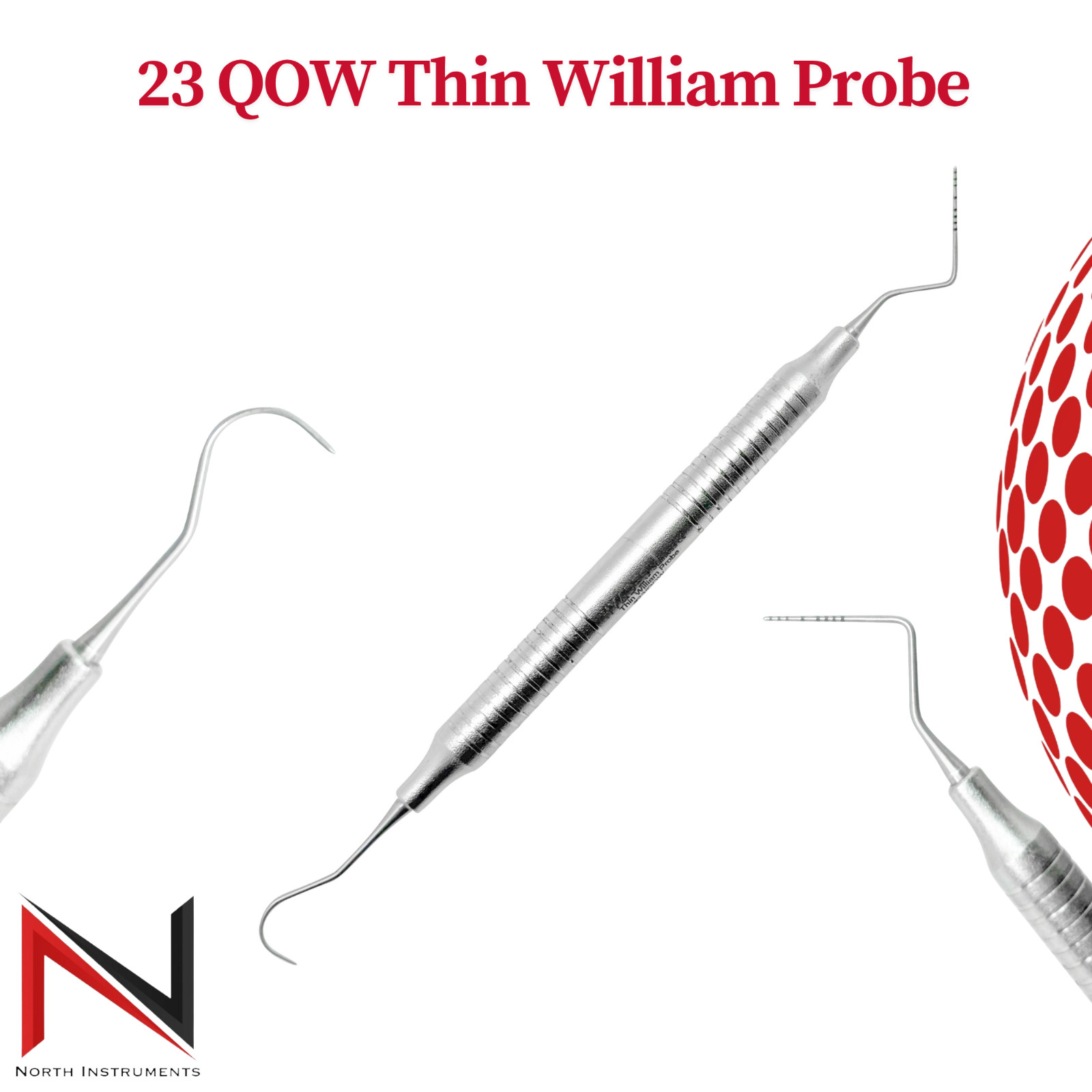 Thin William 23/QOW Screening Probe Color Coded Periodontal Dental Instruments