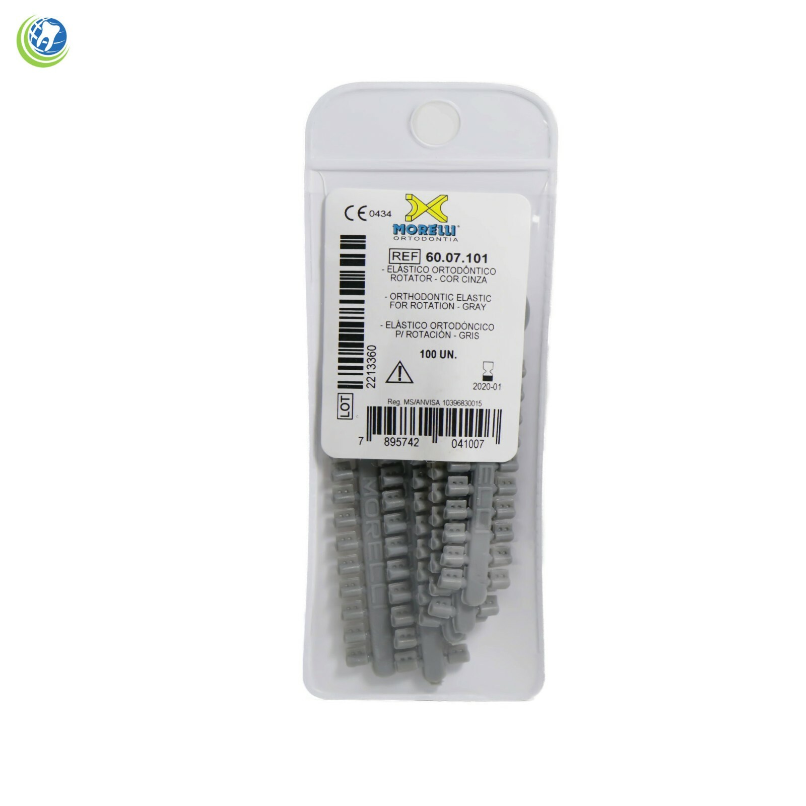 ROTATION WEDGES ELASTIC GRAY pack 100 pcs MORELLI ORTHODONTIC DENTAL 6007101