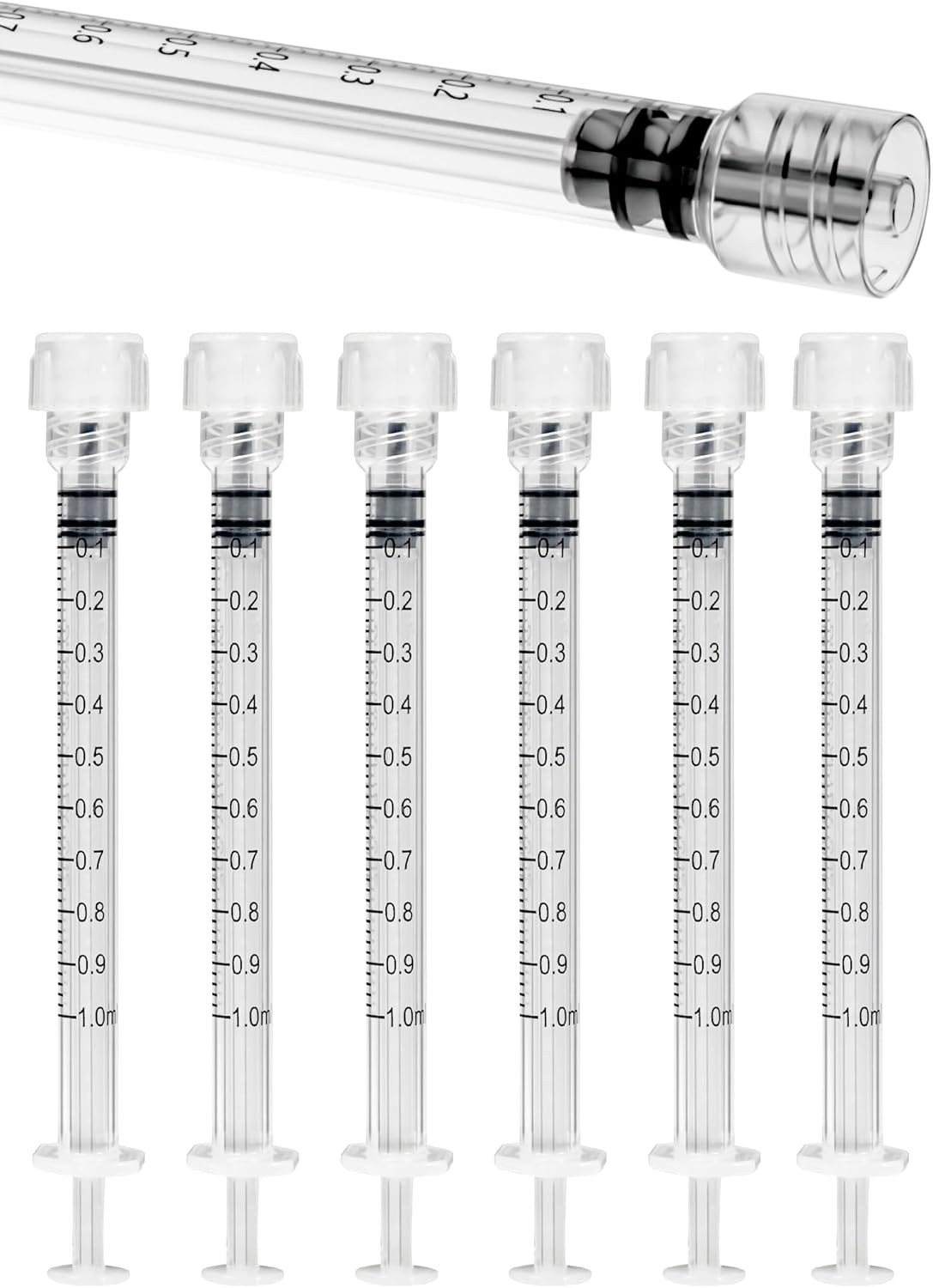 1mL Luer Lock Syringes without Needle – Syringe with Cap, Sterile 1ml