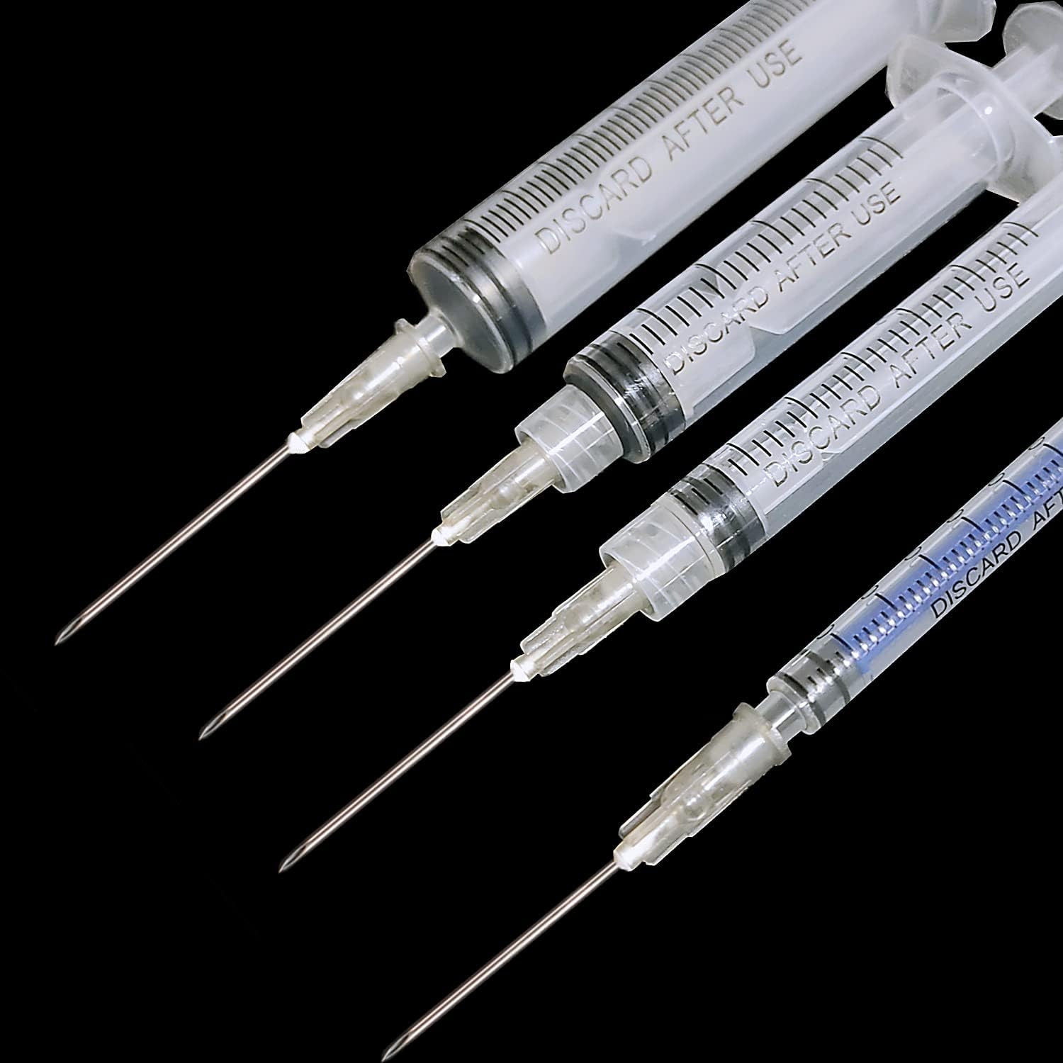 100 Pack 22Ga 1 Inch Sterile Disposable Injection Needle with Cap for Scientific