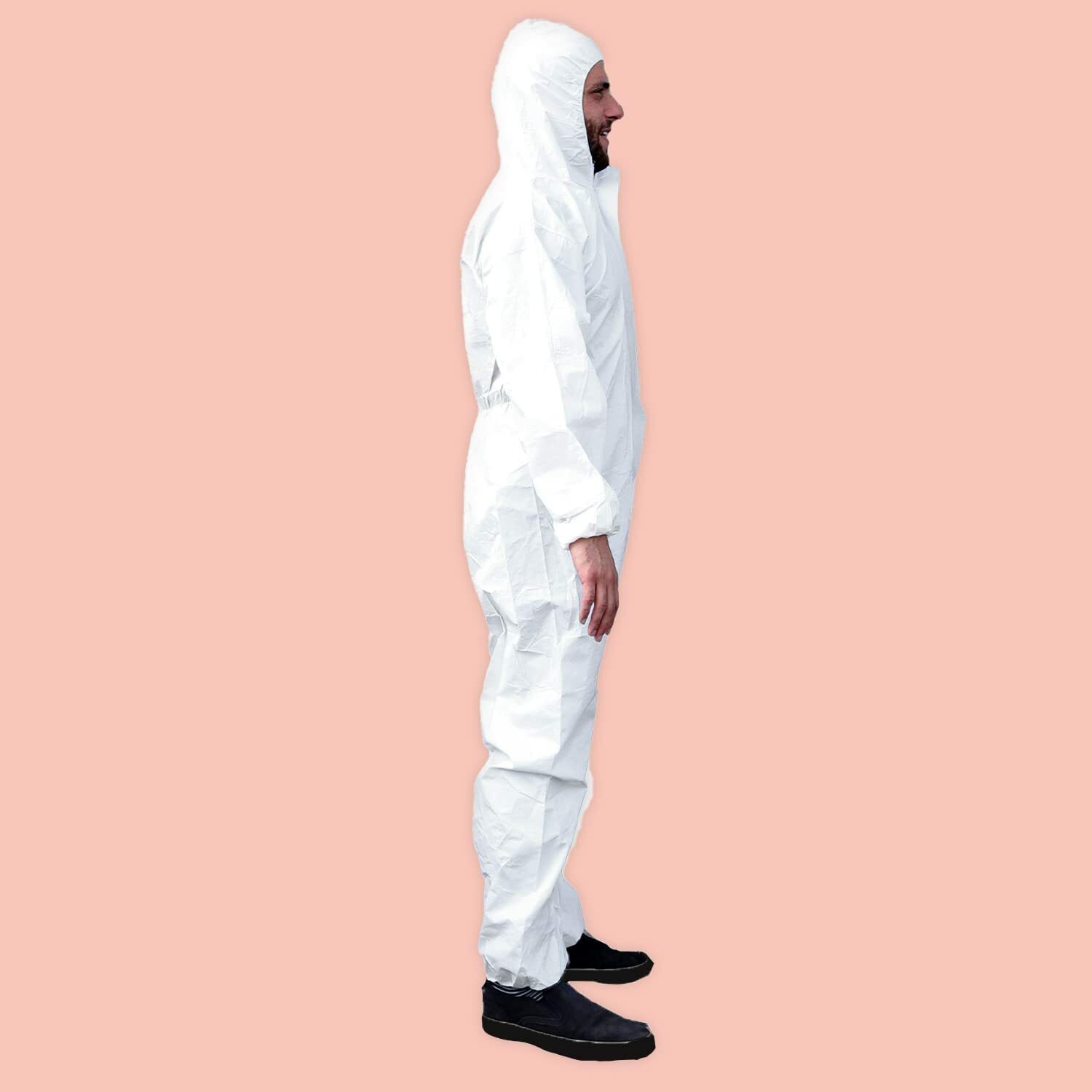 Ever Ready Disposable Microporous Coated Coverall White Size: M/L/XL/2XL