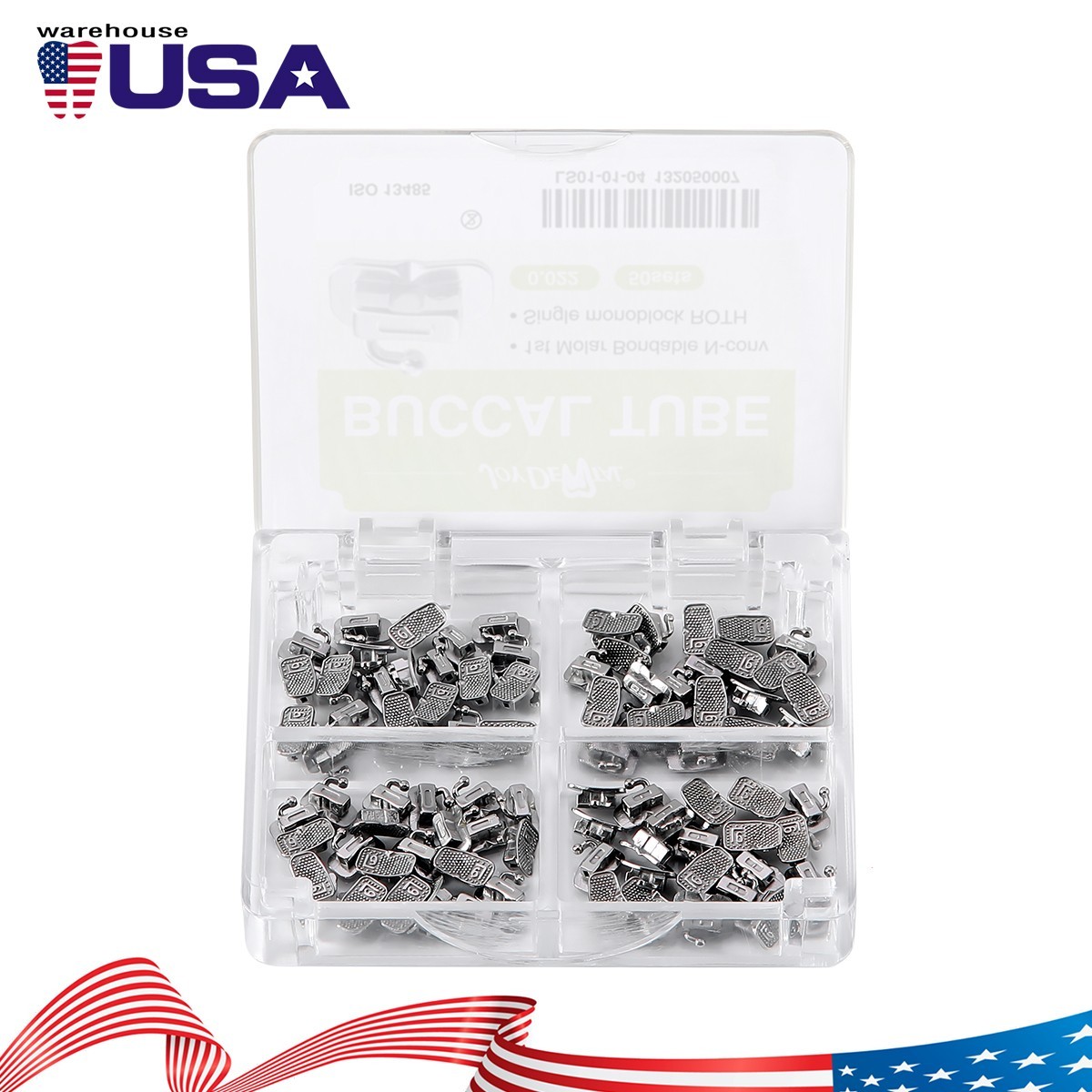 50Set Dental Tubos bucales de ortodoncia 1er 2nd molar Buccal Tubes MBT Roth 022