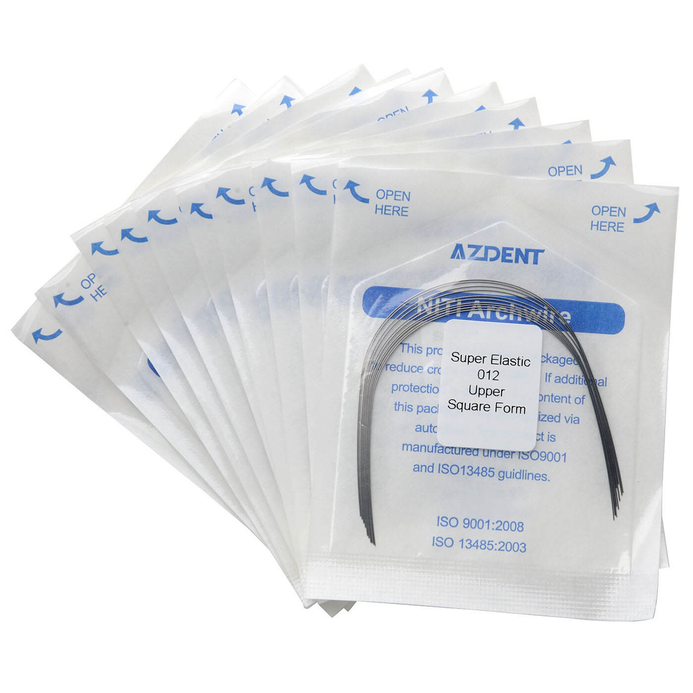 AZDENT Dental Orthodontic Super Elastic Niti Round Arch Wire Ovoid / Natural FDA