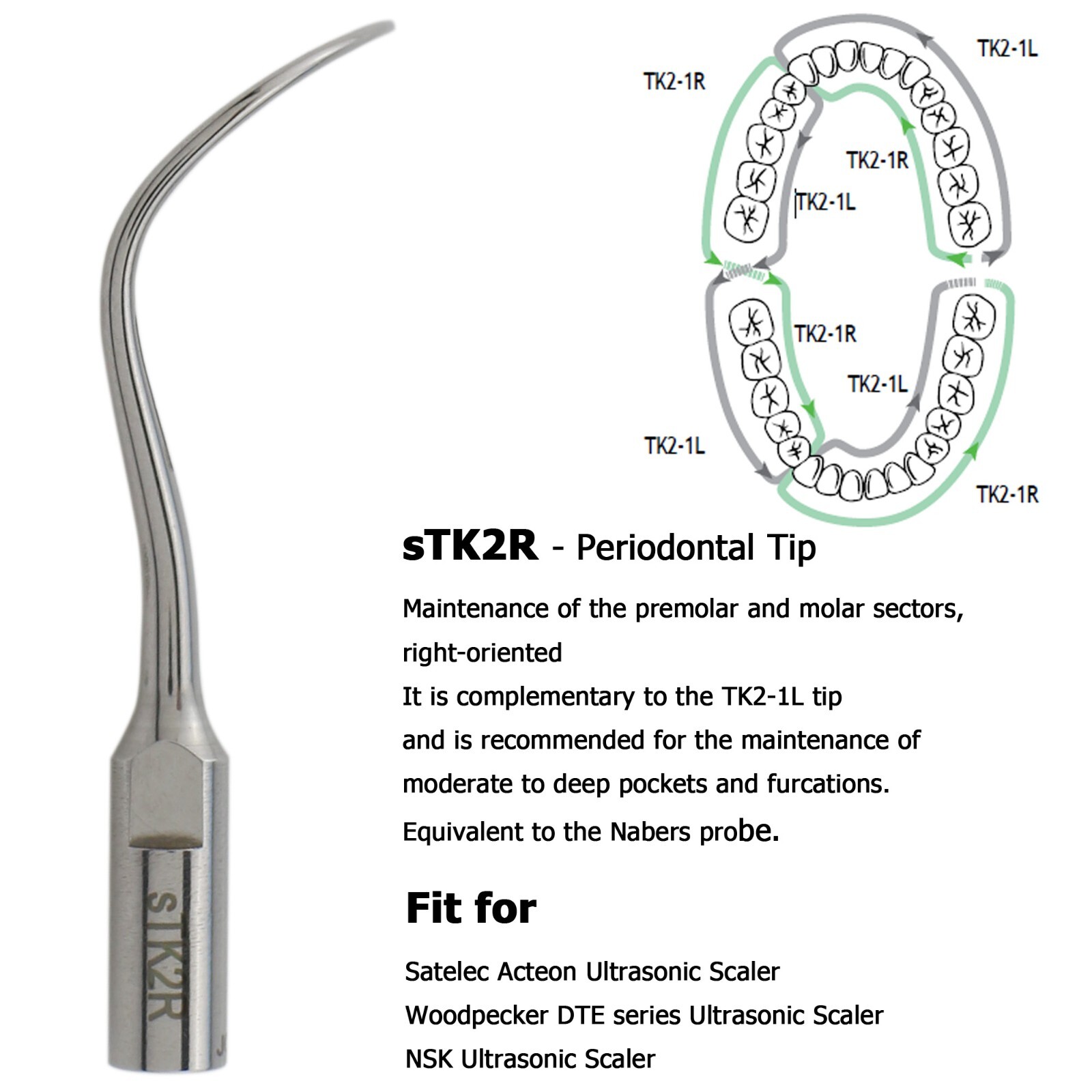 Satelec ACTEON P5 NEWTRON XS LED Handpiece Dental Ultrasonic Piezo Scaler Tips
