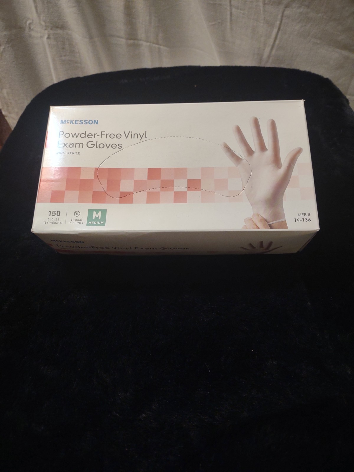 New McKesson Powder-Free Vinyl Exam Gloves | Medium | 150 Count (14-136)