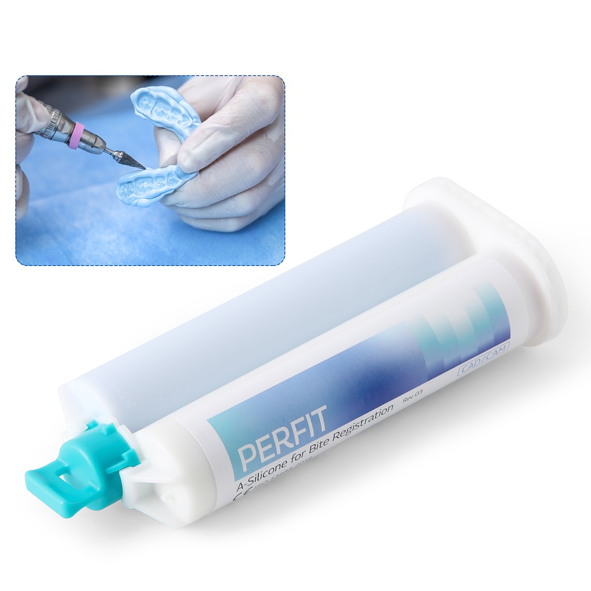 Silicone dental A para el material de registro mordedura Mezcla/Conjunto rápido