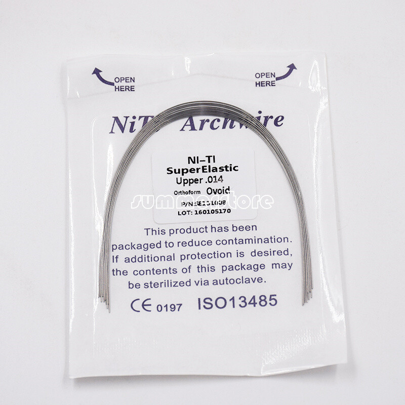 50 Packs Dental Orthodontic Niti Arch Wire Super Elastic Round Ovoid Mixed Sizes