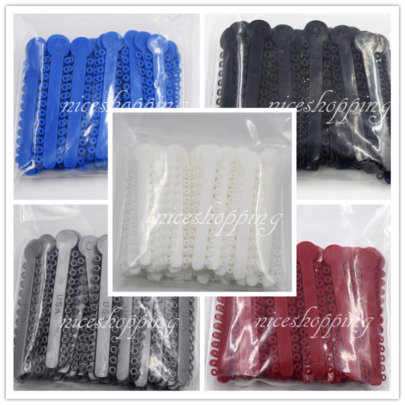 1008Pcs/Pack Dental Orthodontics Elastic Ligature Ties White Black Blue Red Grey