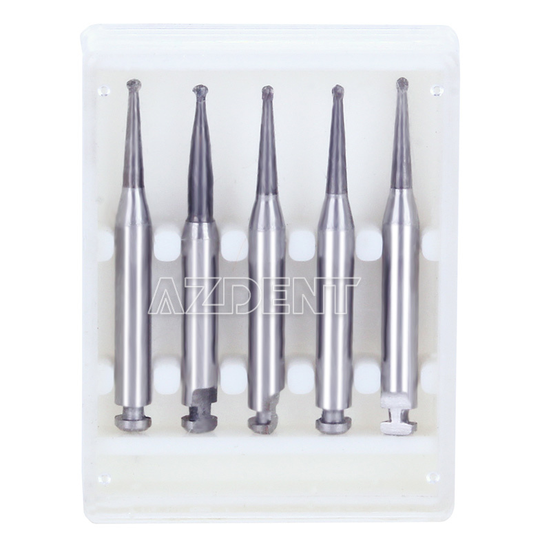 5Pcs/Box AZDENT Dental Lab Clinic Low Speed RA (Right Angle) Tungsten Steel Burs
