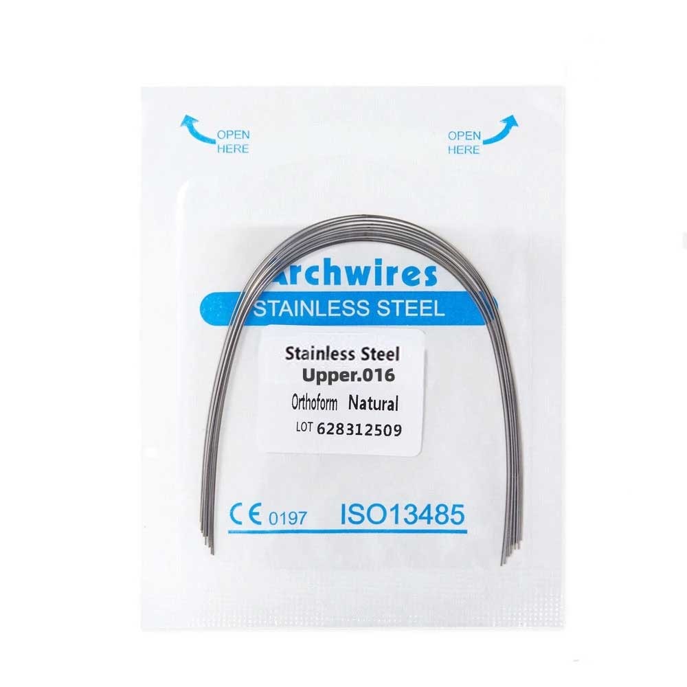 10pcs/pack Dental Orthodontic Form Arch wire Stainless Steel S.S Round Natural