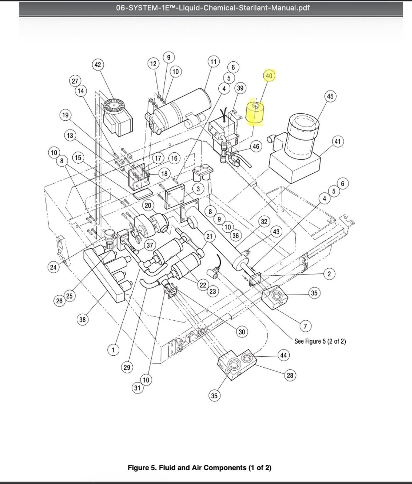 Steris Corporation 1E SYSTEM Air Filter P/N A1503E NEW