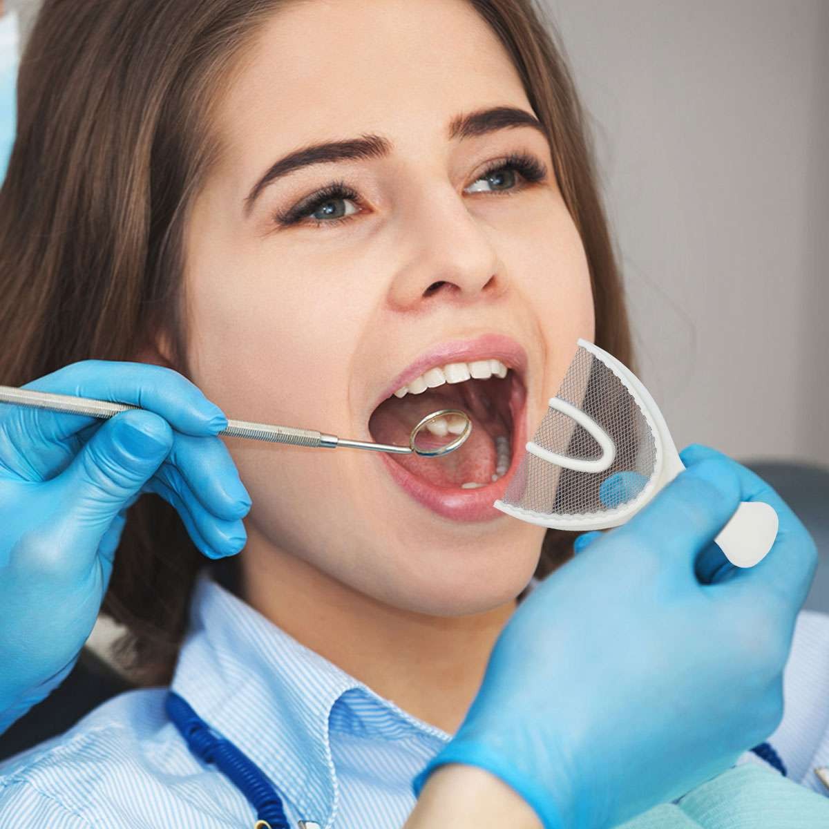 10/20/30/50X Dental Disposable Triple Impression Bite Registration Trays 5 types