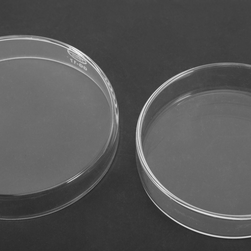 1 Set Reusable Glass Petri Dishes for Laboratory Culture with Clear Visibility