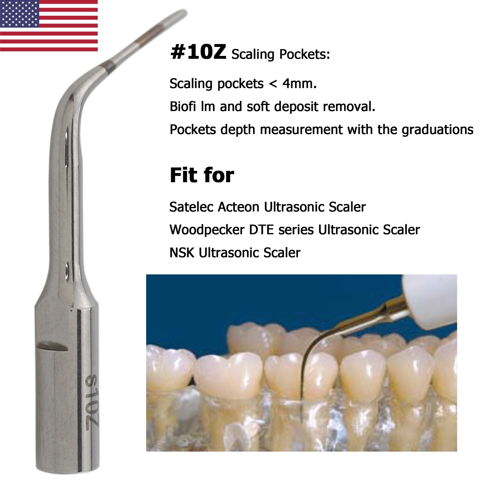 Dental Ultrasonic Piezo Scaler ACTEON Newtron P5 LED Handpiece Satelec Tips H3
