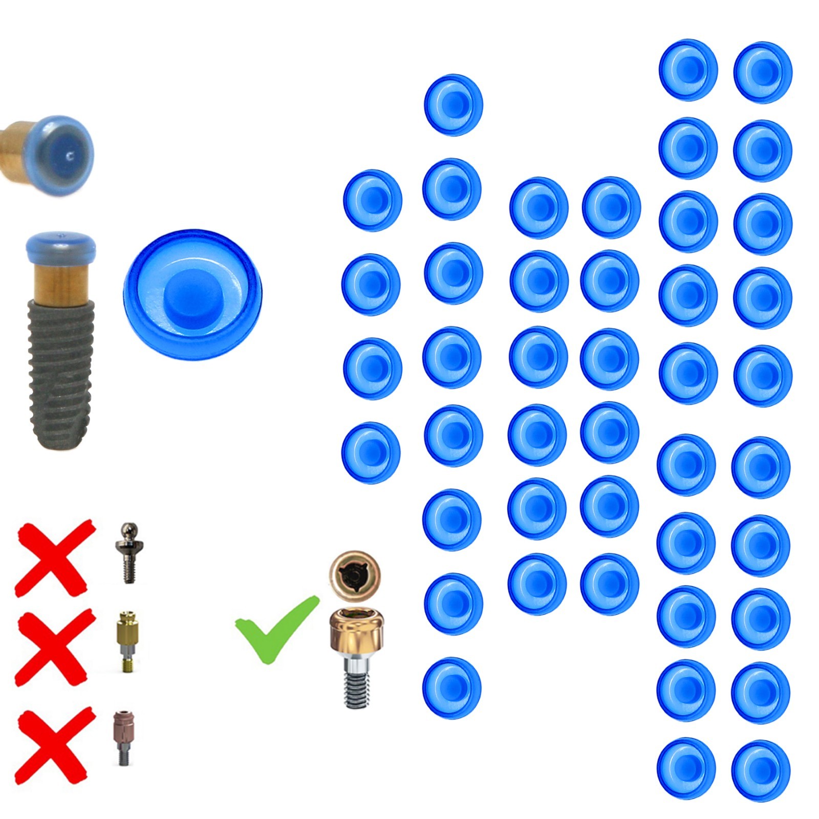Locator Abutment Replac Retention cap Set Insertion Extraction Locator core Tool