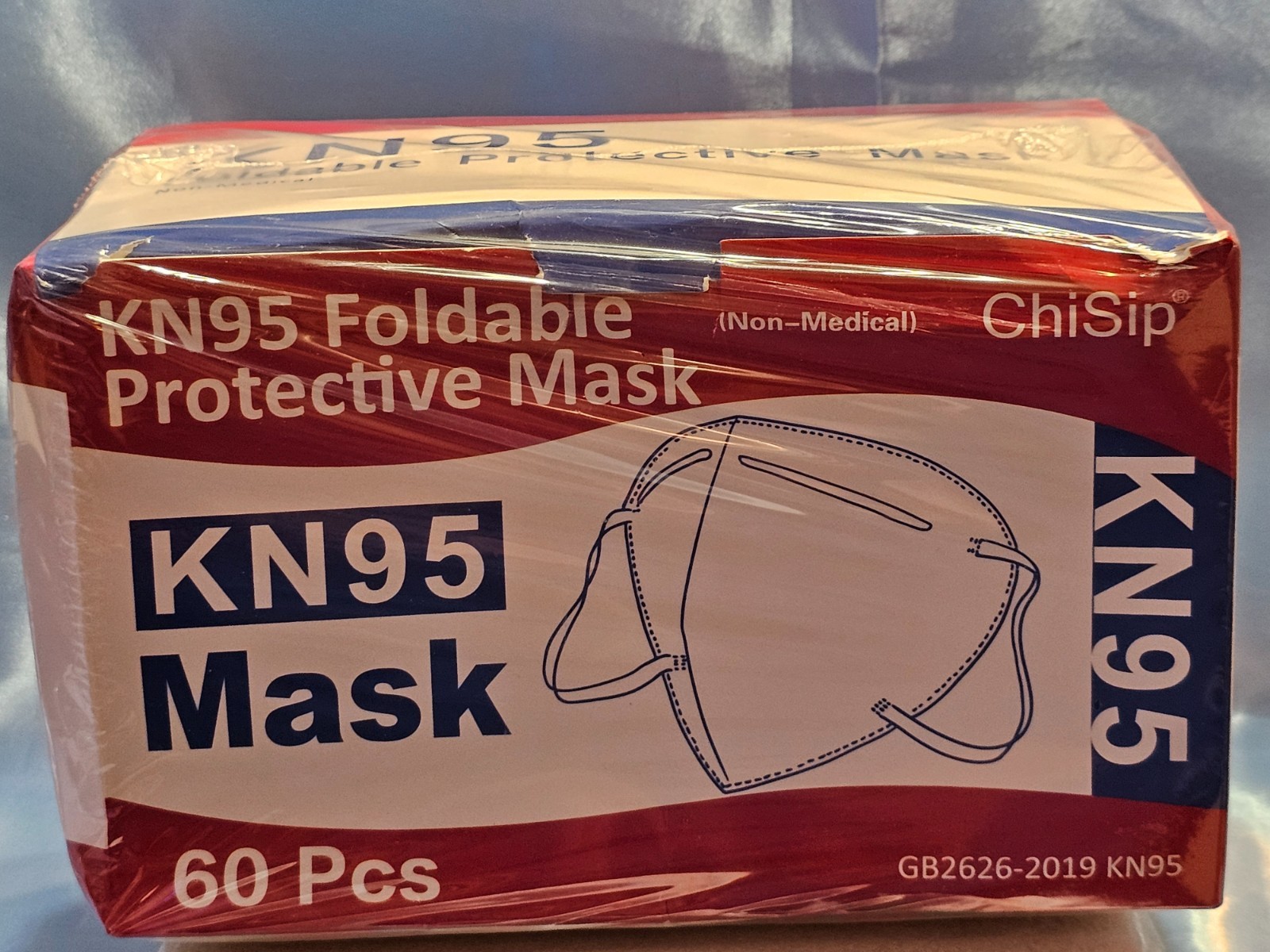 CHISIP KN95 FOLDABLE PROTECTIVE MASK 60 PIECES NON-MEDICAL – DISPOSABLE
