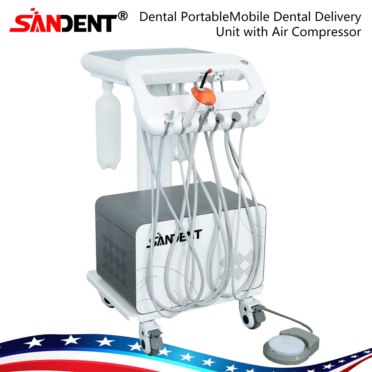 Dental Wireless Cordless LED Cure Curing Light Lamp 2500mw 15W Tool Resin Cure