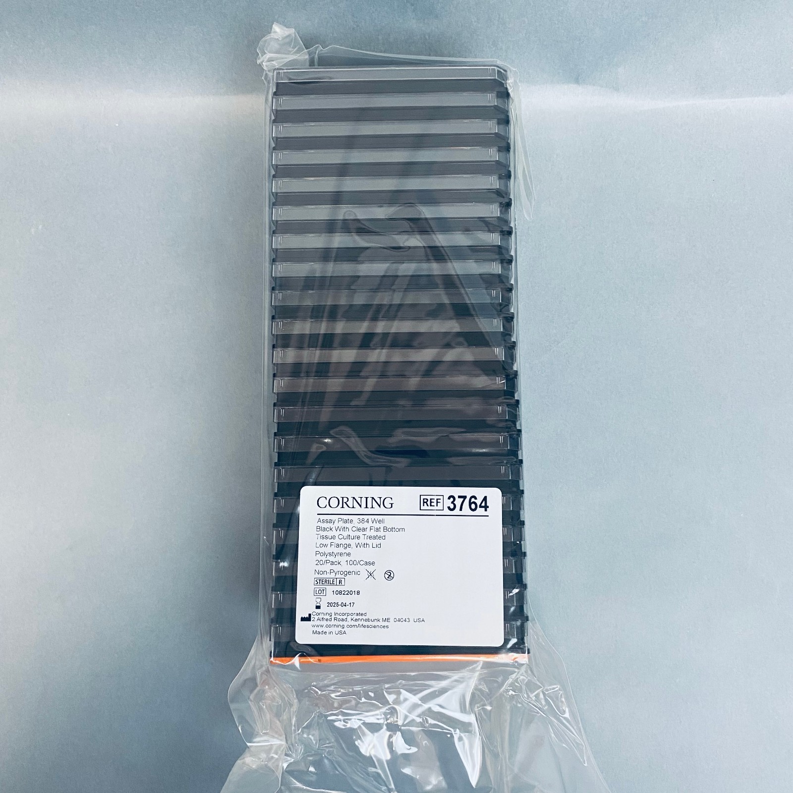 Corning Microplate 384 Well Clear Bottom Sealed Pack of 20 Plates