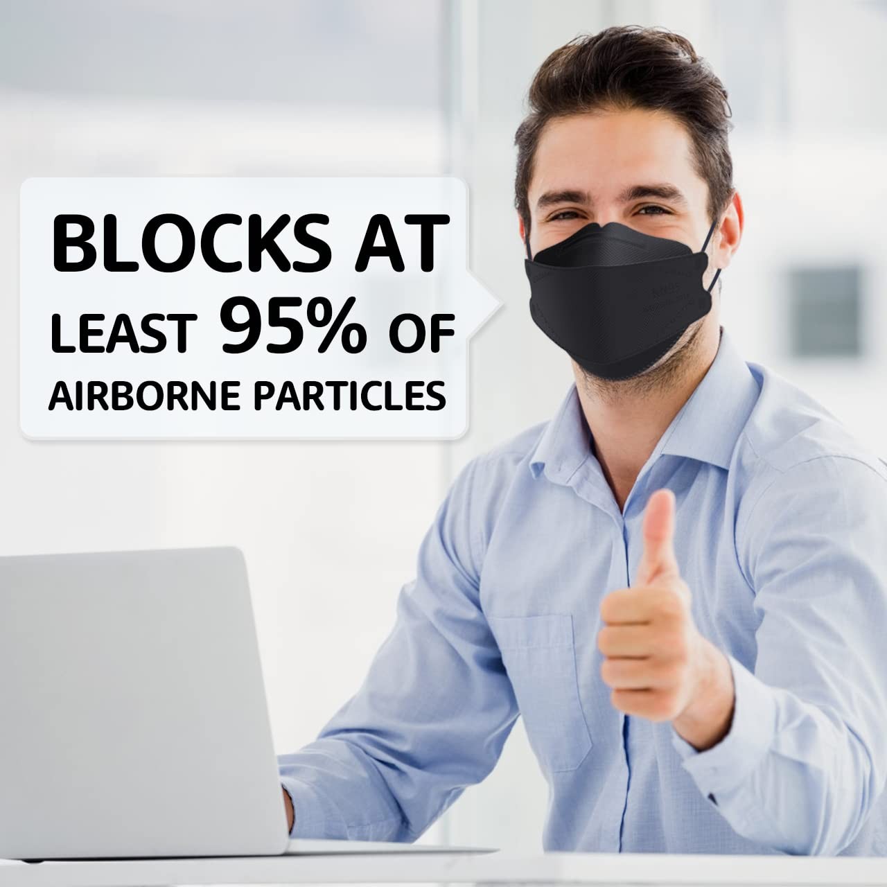 LEVENIS KN95 Face Masks 50 Pack, Breathable Comfortable and Disposable KN95