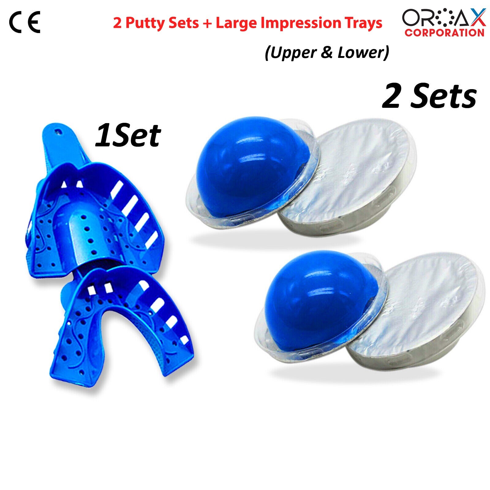 Teeth Impression Dental Hydrophilic Putty Firmer Pods Disposable Set of 2 Pcs