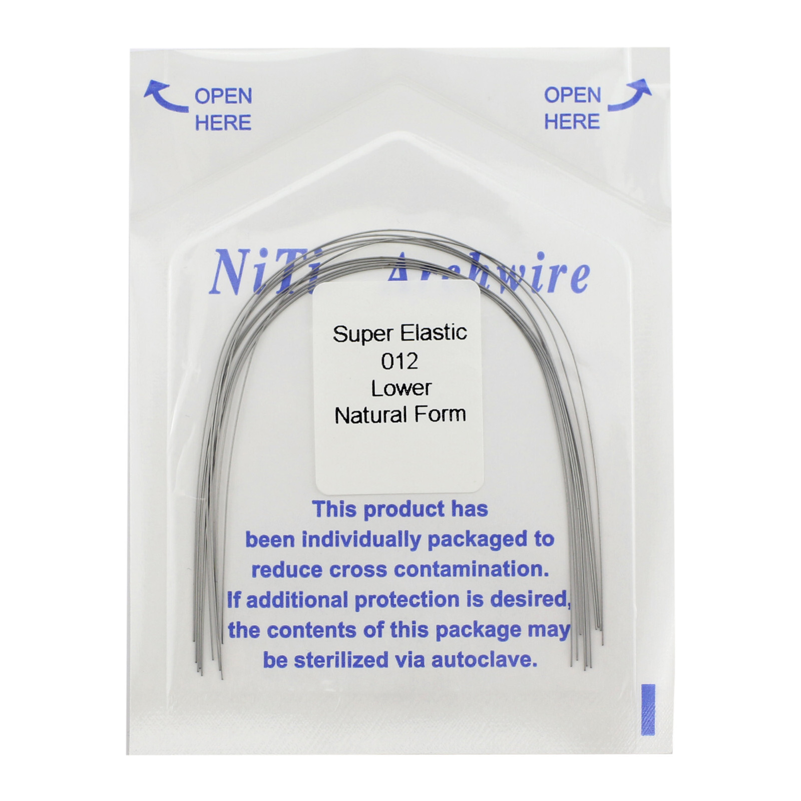 100pcs Dental Ortho Arch Wire Natural Niti Stainless S Round Rectangular Ovoid